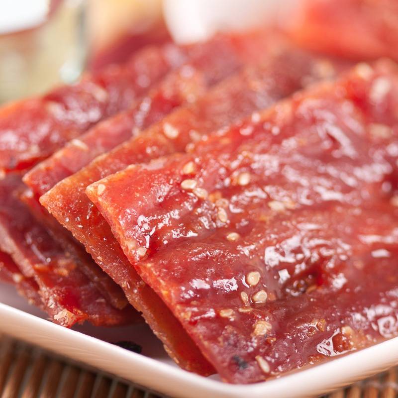 靖江特产精品猪肉脯 零食休闲小吃 正宗原味蜜汁香辣碳烤散装猪肉脯.