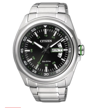 西铁城(citizen)手表 光动能不锈钢覆黑色涂层表带男表aw0024-58lb.