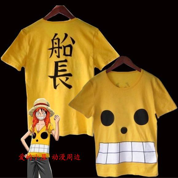 动漫海贼王t恤onepiece路飞z船长男女纯棉长袖短袖 加大码衣服.