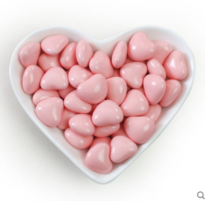 粉色心型巧克力豆 朱古力mm豆(代可可脂) ￥2500 已售:4件