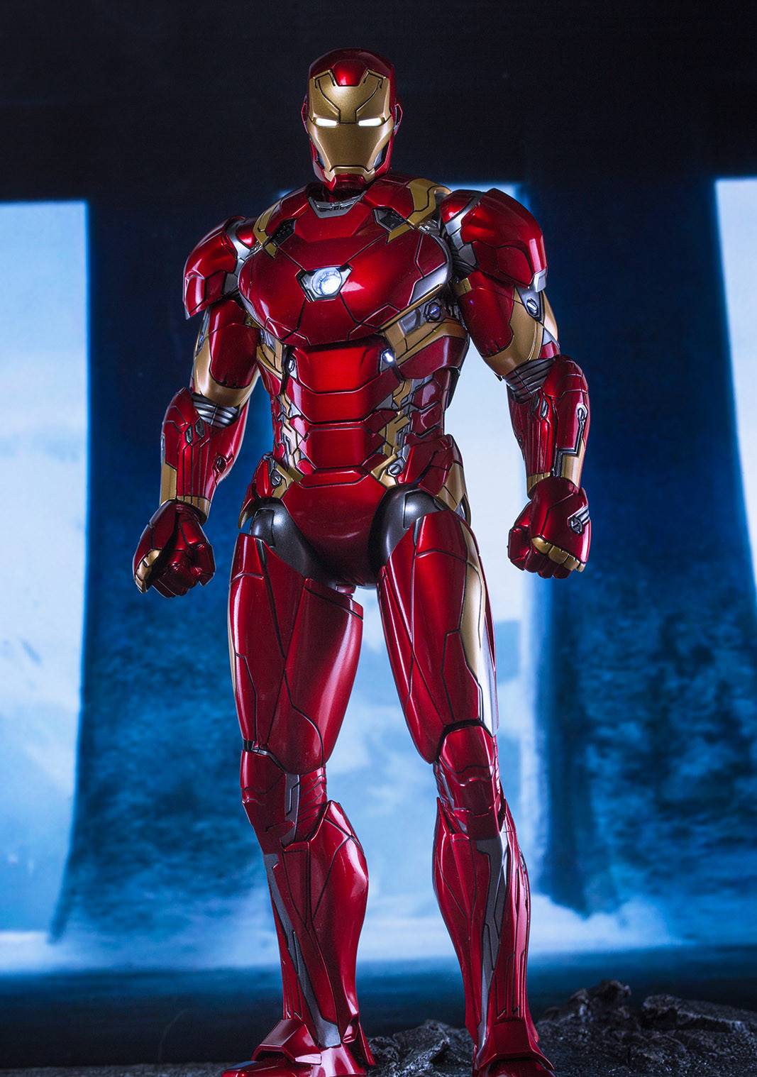 正版漫威kingarts复仇者联盟金属可动发光合金钢铁侠模型手办mk