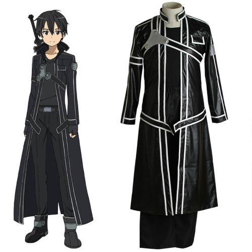 刀剑神域cosplay桐人cos服全套服装桐谷和人风衣鞋剑武器外套衣服